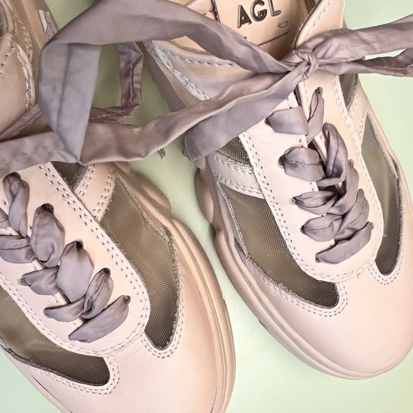 AGL Pink Low-Top Sneakers with White Soles - Picture 9 of 11